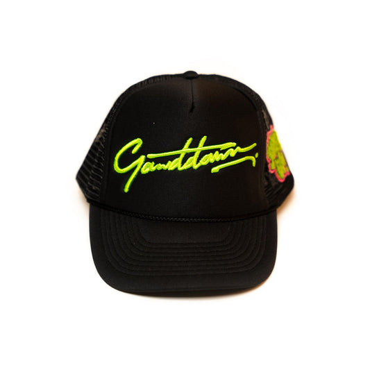 Black/Neon Green Trucker