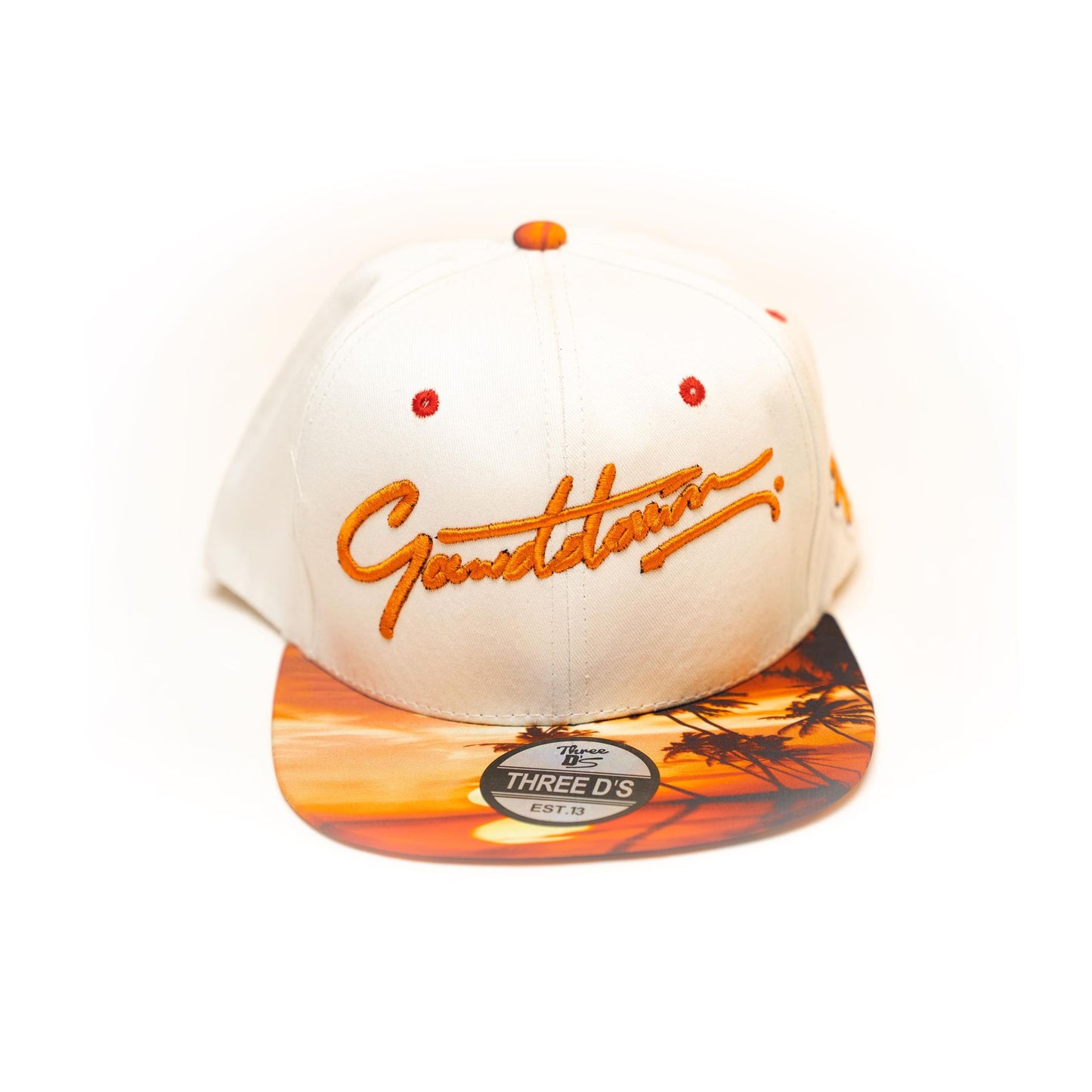 Beige/Orange Snap Back