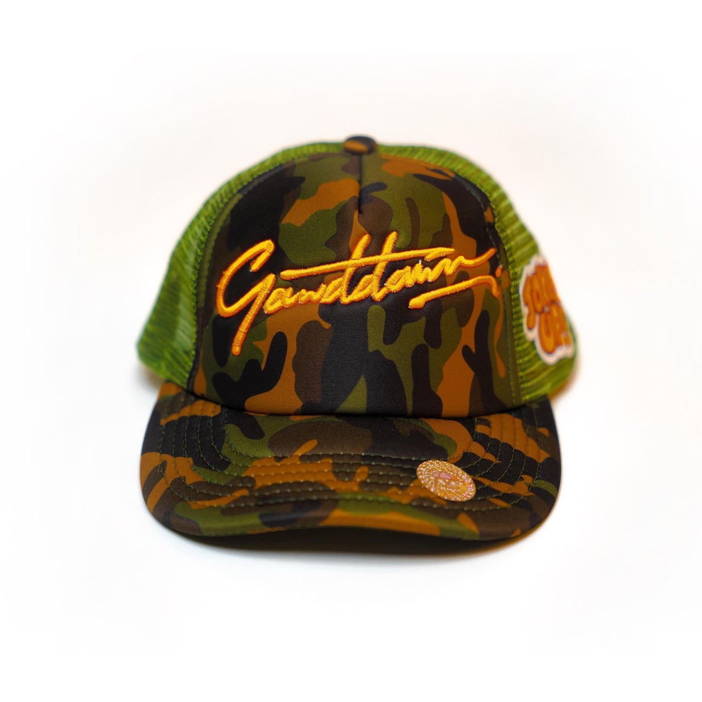 Camo Orange Trucker