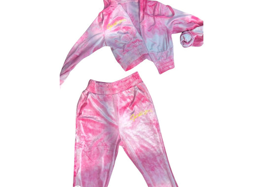 Pink Tie Dye Pant Set