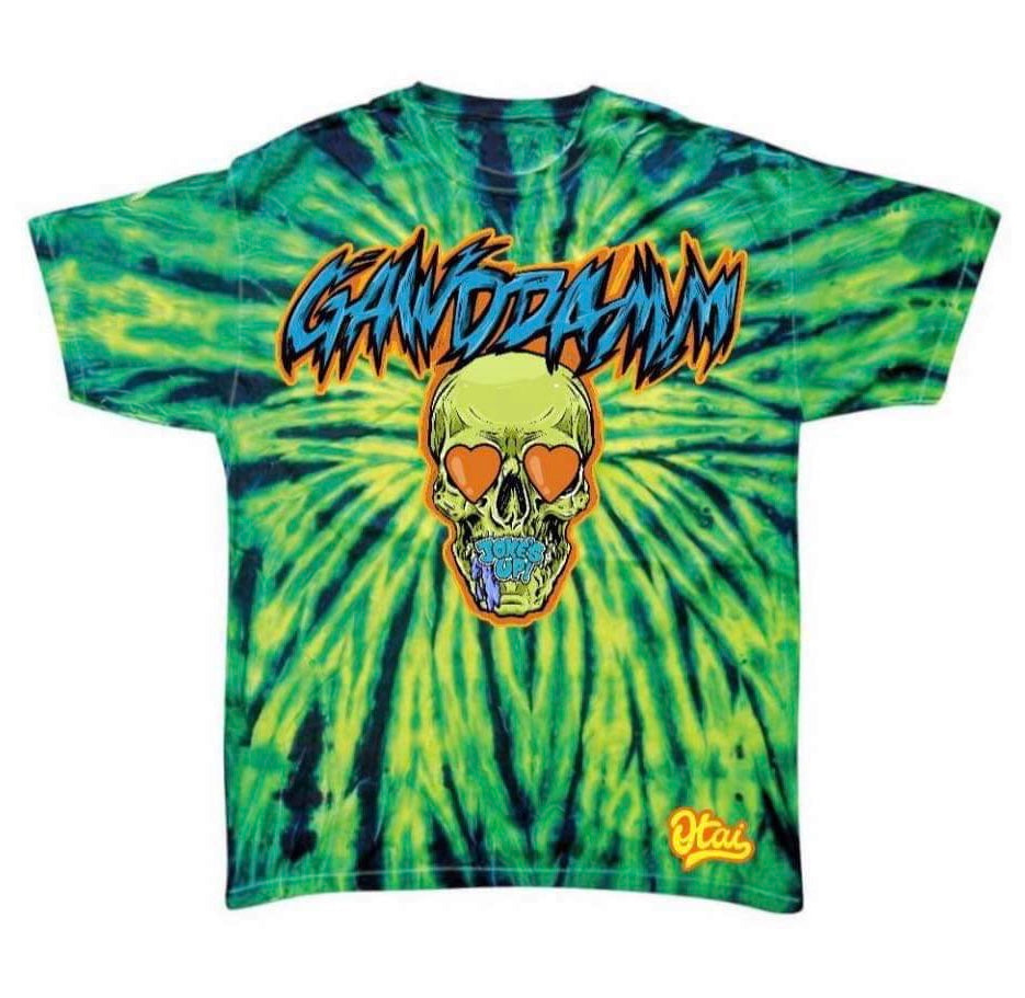 Gawddamm Skull Tie dye