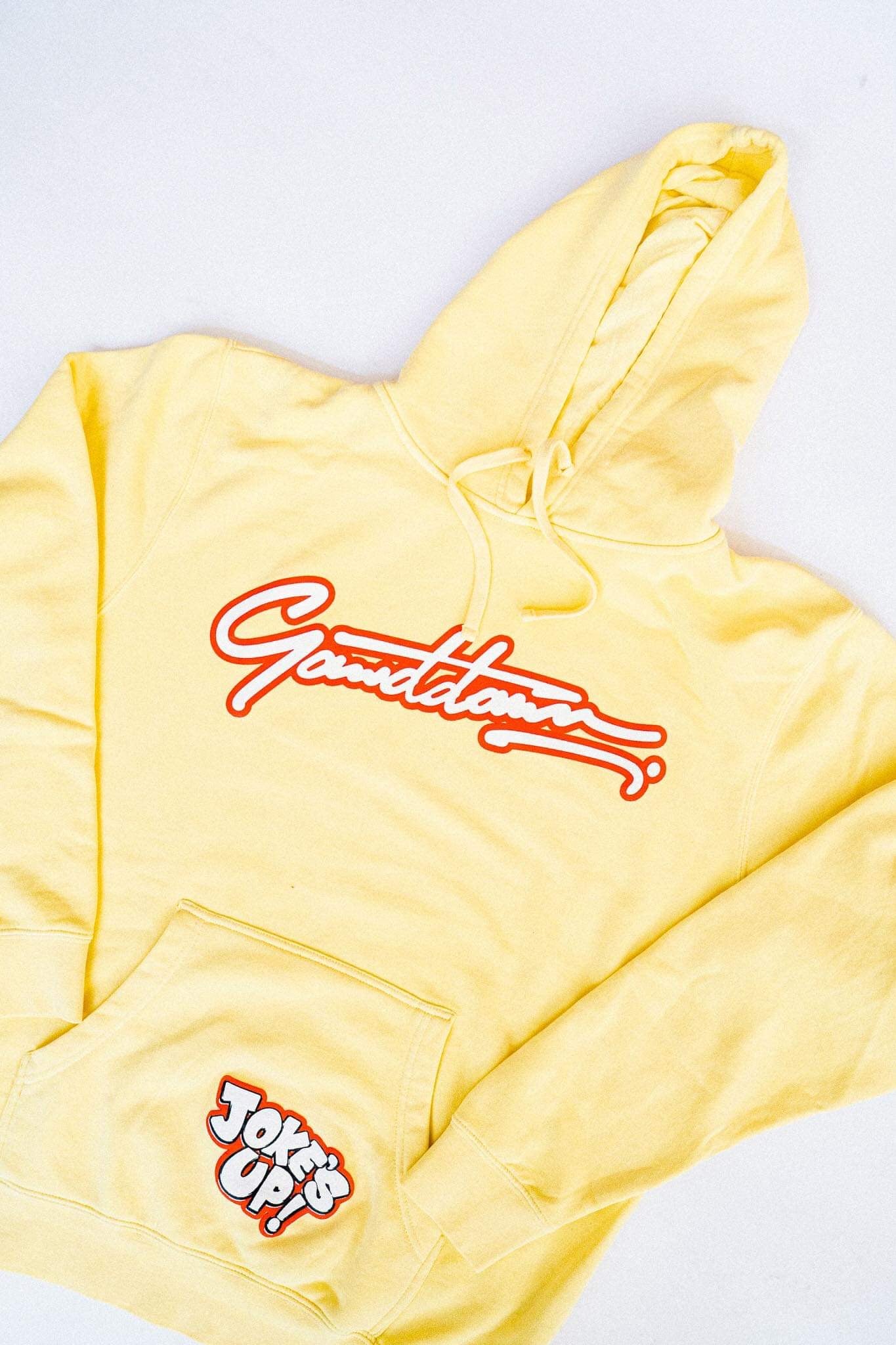 Yellow Gawddamm Jokesup Hoodie